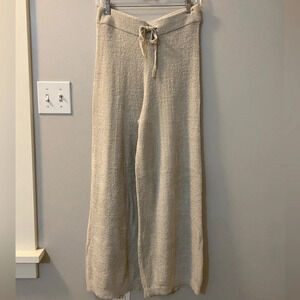 NWT hello nite super soft wide leg lounge pants size medium in soft grey/beige.